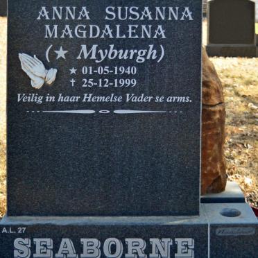 SEABORNE Anna Susanna Magdalena nee MYBURGH 1940-1999