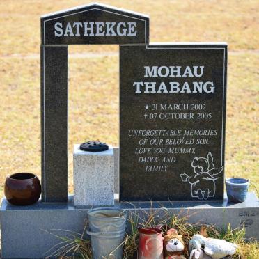 SATHEKGE Mohau Thabang 2002-2005