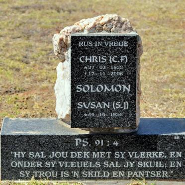 SOLOMON C.F. 1933-2006 &amp; S.J. 1934-