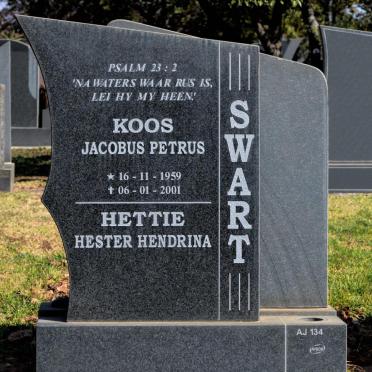 SWART Jacobus Petrus 1959-2001 &amp; Hester Hendrina