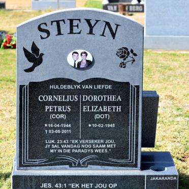 STEYN Cornelius Petrus Johannes Marthinus 1944-2011 &amp; Dorothea Elizabeth 1948-