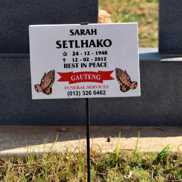 SETLHAKO Sarah 1948-2012