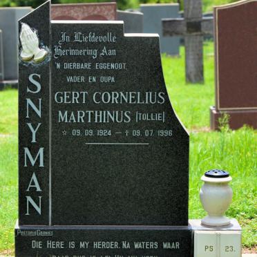 SNYMAN Gert Cornelius Marthinus 1924-1996