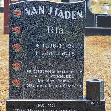 STADEN Ria, van 1936-2005