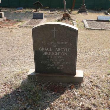 BROUGHTON Grace Argyle 1884-1975