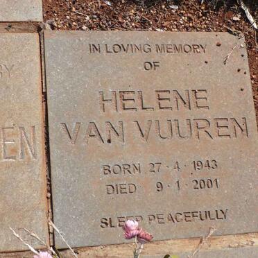 VUUREN Helene, van 1943-2001
