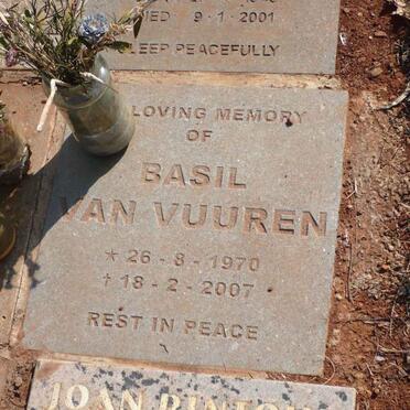 VUUREN Basil, van 1970-2007