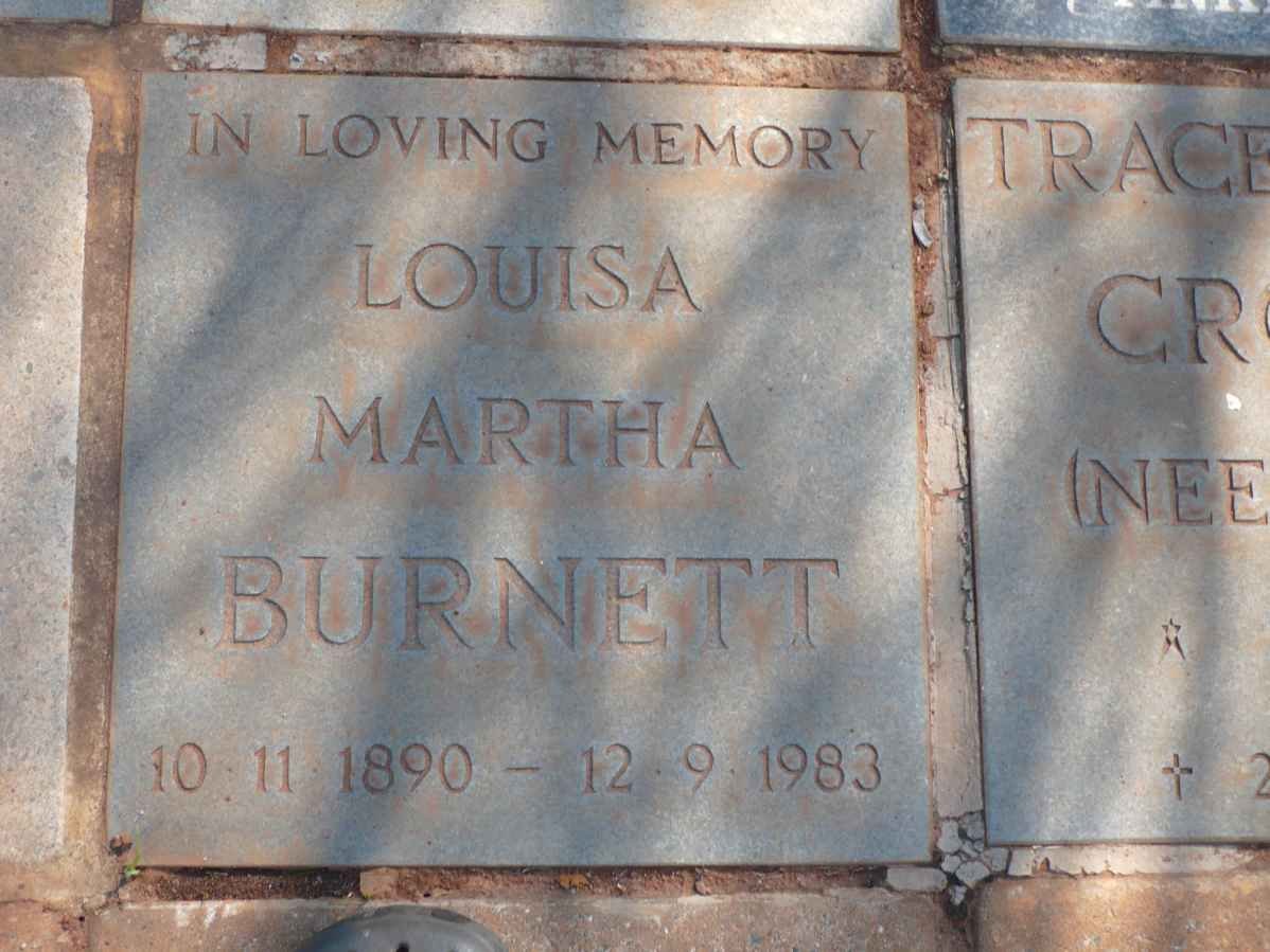 BURNETT Louisa Martha 1890-1983