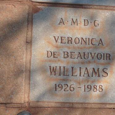 WILLIAMS Veronica De Beauvoir 1926-1988