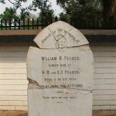 FRAMES William B. 1859-1902