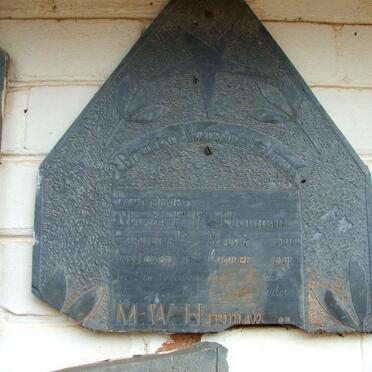 HAMMAN Martha F.F. 1901-1901