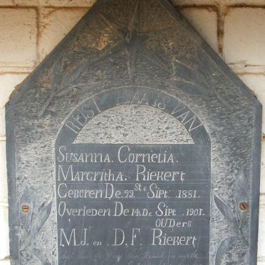 RIEKERT Susanna Cornelia Margritha 1881-1901