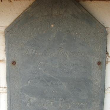 RUYTENBERG Albertus 1891-1901