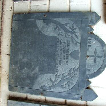 TONDER Jan Antoeni, van 1899-1901