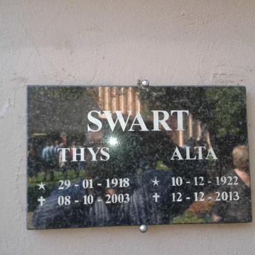 SWART Thys 1918-2003 &amp; Alta 1922-2013