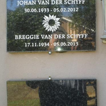 SCHYFF Johan, van der 1933-2012 &amp; Breggie 1934-2013