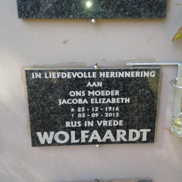 WOLFAARDT Jacoba Elizabeth 1916-2012
