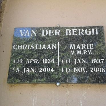 BERGH Christiaan, van der 1936-2004 &amp; Marie M.M.P.M 1937-2008