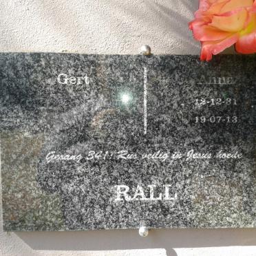 RALL Gert &amp; Anna 1931-2013
