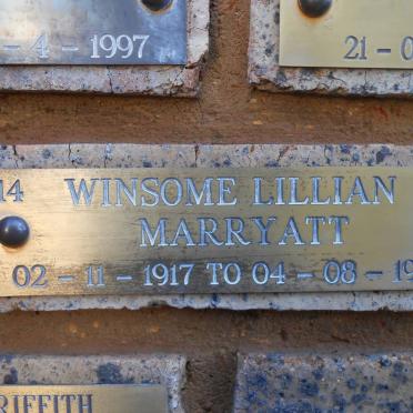 MARRYATT Winsome Lillian 1917-1996