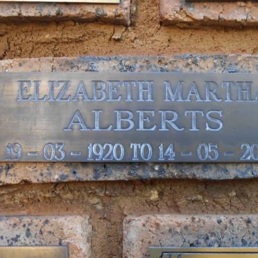 ALBERTS Elizabeth Martha 1920-2004