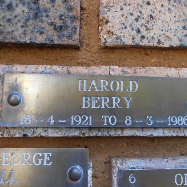BERRY Harold 1921-1986