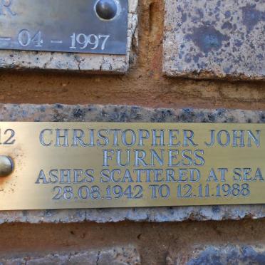 FURNESS Christopher John 1942-1988