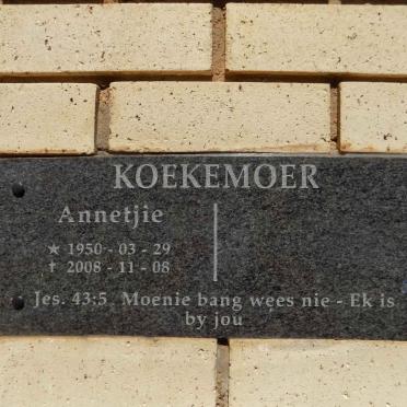 KOEKEMOER Annetjie 1950-2008