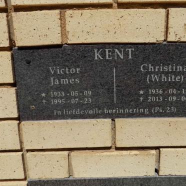 KENT Victor James 1933-1995 &amp; Christina WHITE 1936-2013