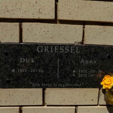 GRIESSEL Dick 1933- &amp; Anna 1932-2015