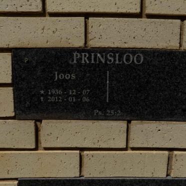 PRINSLOO Joos 1936-2012