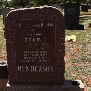 HENDERSON Hendrik J. 1962-1996