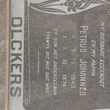 OLCKERS Petrus Johannes 1943-1974