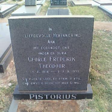 PISTORIUS George Frederik Theodoor 1916-1979