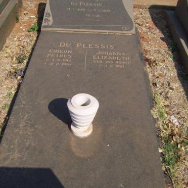 PLESSIS Gideon Petrus, du 1912-1994 &amp; Johanna Elizabeth VAN AARDT 1921-2015 :: DU PLESSIS Jean Francois 1946-1970