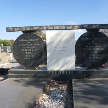 PRETORIUS Abraham Gert Willem 1907-1975 &amp; Johanna Gertruida Louisa 1907-1975