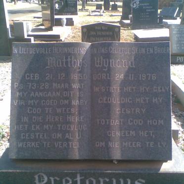 PRETORIUS Matthys Wynand 1950-1976