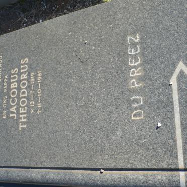 PREEZ Jacobus Theodorus, du 1919-1981