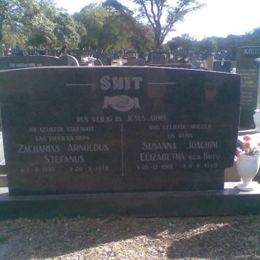 SMIT Zacharias Arnoldus Stefanus 1898-1973 &amp; Susanna Joachim Elizabetha BRITS 1909-1995