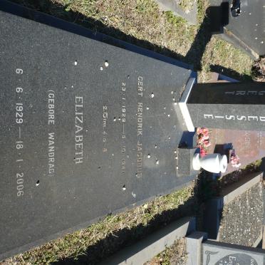 VISSER Gert Hendrik Jacobus 1929-1981 &amp; Elizabeth WANDRAG 1929-2006