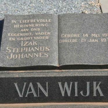 WIJK Izak Stephanus Johannes, van 1901-1973