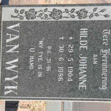 WYK Hilde Johanne, van 1904-1986