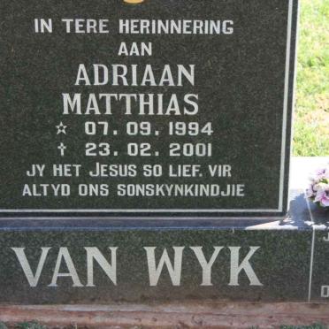 WYK Adriaan Matthias, van 1994-2001