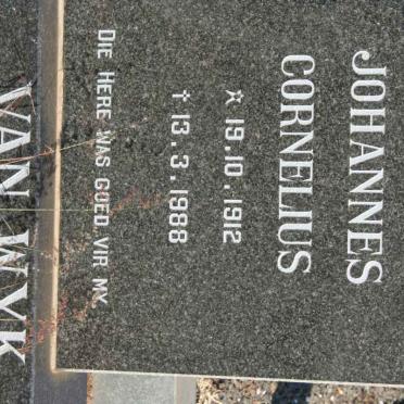 WYK Daniel Johannes Cornelius, van 1912-1988