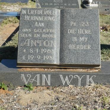 WYK Anton, van 1968-1981