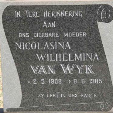 WYK Nicolasina Wilhelmina, van 1908-1985