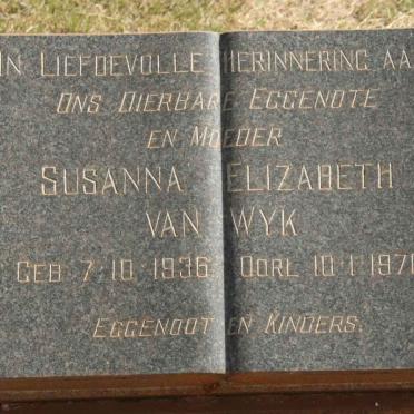 WYK Susanna Elizabeth, van 1936-1970