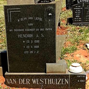 WESTHUIZEN Hendrik A.S., van der 1930-1968