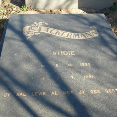 ACKERMANN Rudie 1933-1981