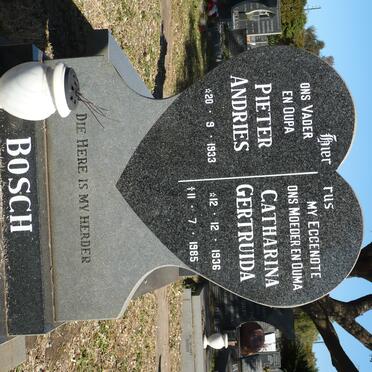 BOSCH Pieter Andries 1933- &amp; Catharina Gertruida 1936-1985